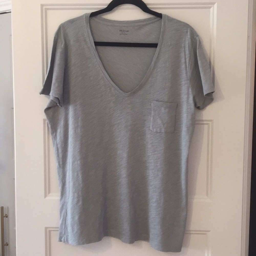 Madewell Grey Blue Pocket T Shirt